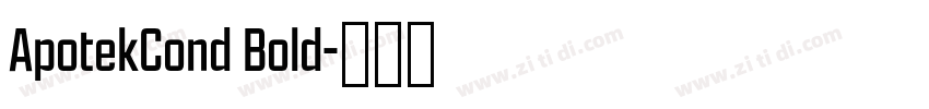 ApotekCond Bold字体转换